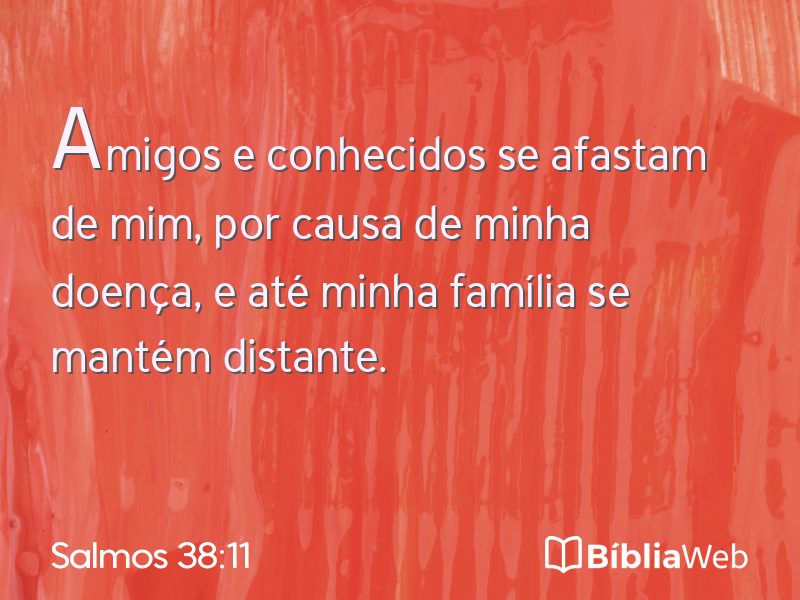 Salmos 38:11 em imagem para compartilhar