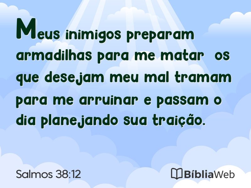 Salmos 38:12 em imagem para compartilhar