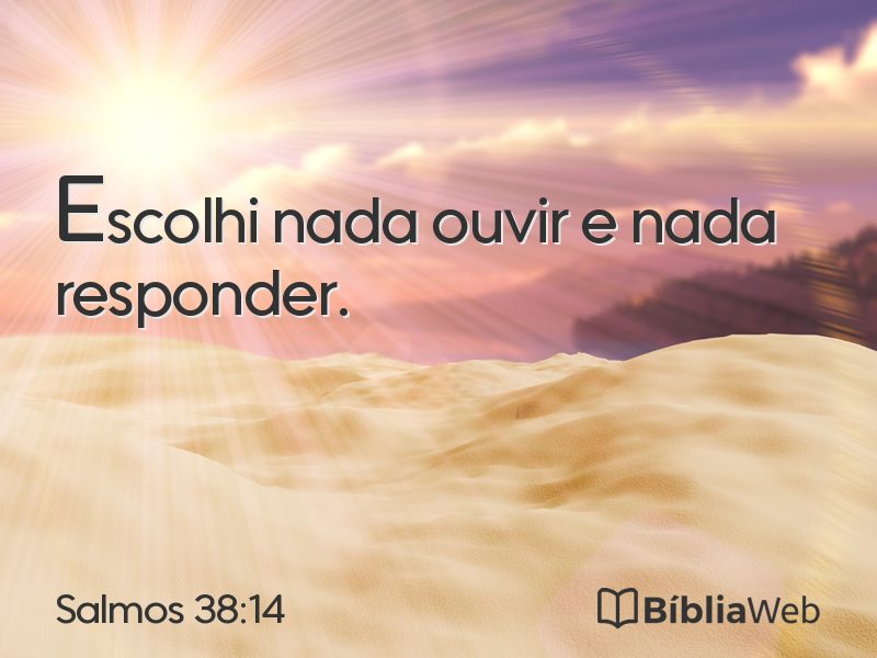 Salmos 38:14 em imagem para compartilhar