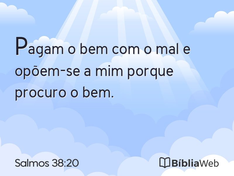 Salmos 38:20 em imagem para compartilhar