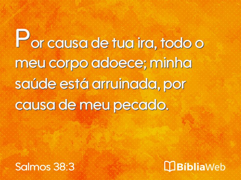 Salmos 38:3 em imagem para compartilhar