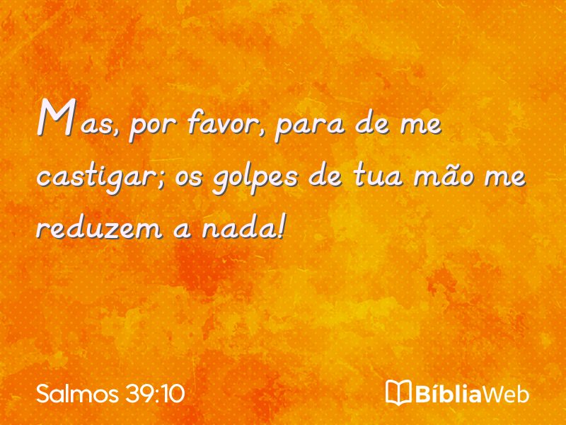 Salmos 39:10 em imagem para compartilhar