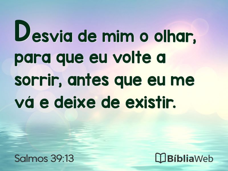 Salmos 39:13 em imagem para compartilhar