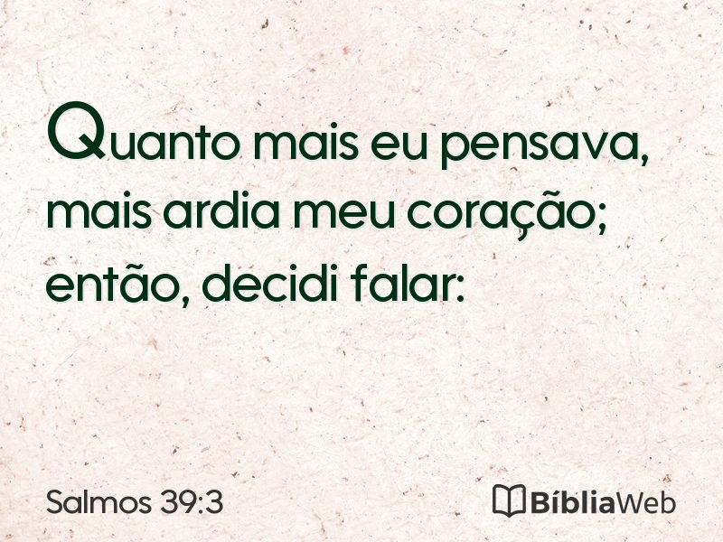 Salmos 39:3 em imagem para compartilhar