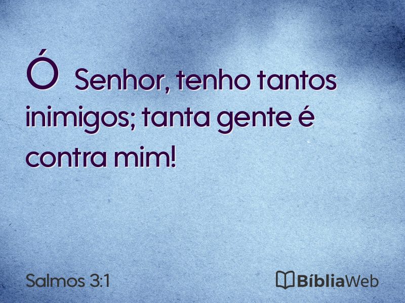 Salmos 3:1 em imagem para compartilhar