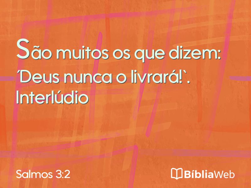 Salmos 3:2 em imagem para compartilhar