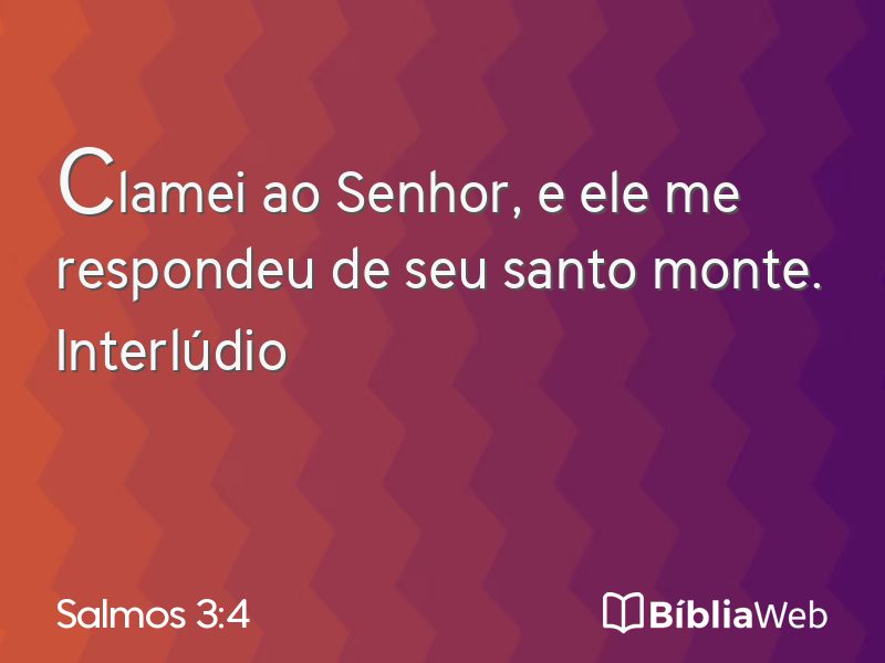 Salmos 3:4 em imagem para compartilhar