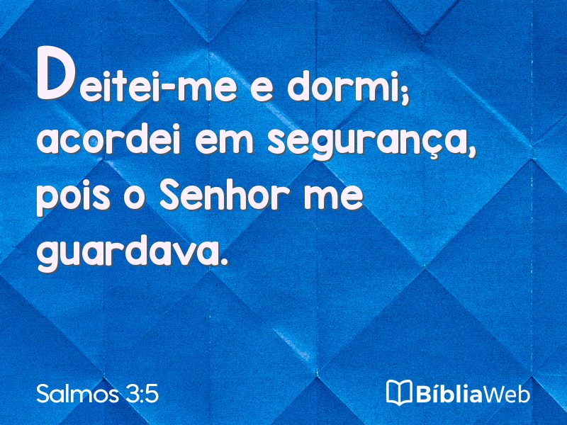 Salmos 3:5 em imagem para compartilhar