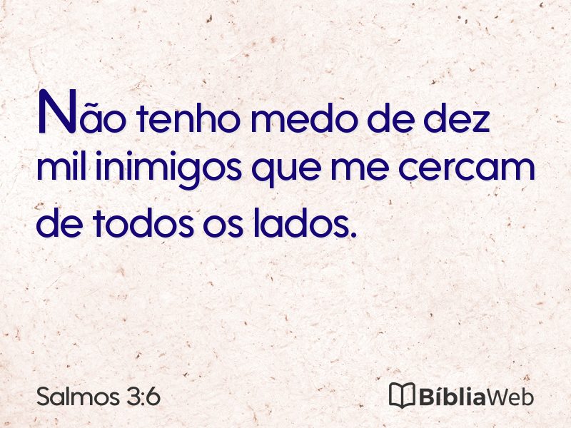 Salmos 3:6 em imagem para compartilhar