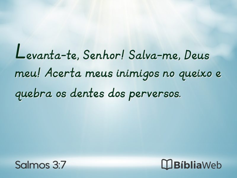 Salmos 3:7 em imagem para compartilhar