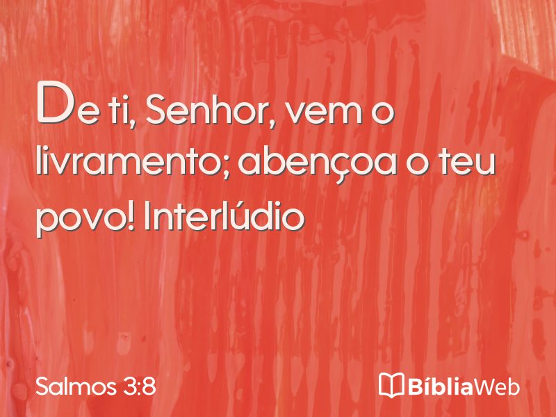 Salmos 3:8 em imagem para compartilhar