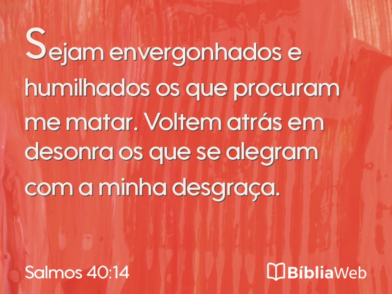 Salmos 40:14 em imagem para compartilhar