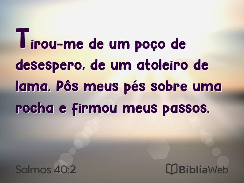 Salmos 40:2 em imagem para compartilhar