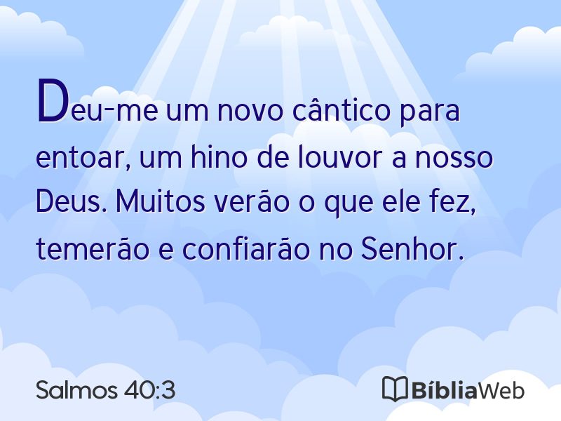 Salmos 40:3 em imagem para compartilhar