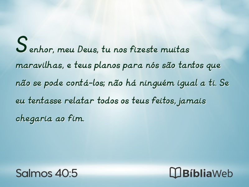 Salmos 40:5 em imagem para compartilhar