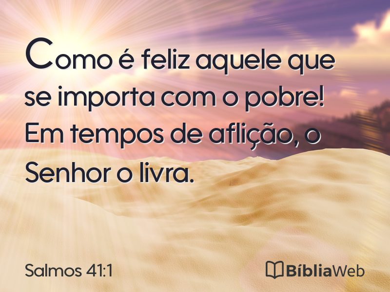Salmos 41:1 em imagem para compartilhar