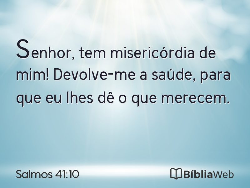 Salmos 41:10 em imagem para compartilhar