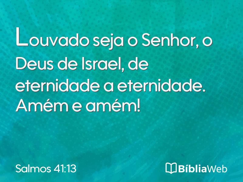 Salmos 41:13 em imagem para compartilhar