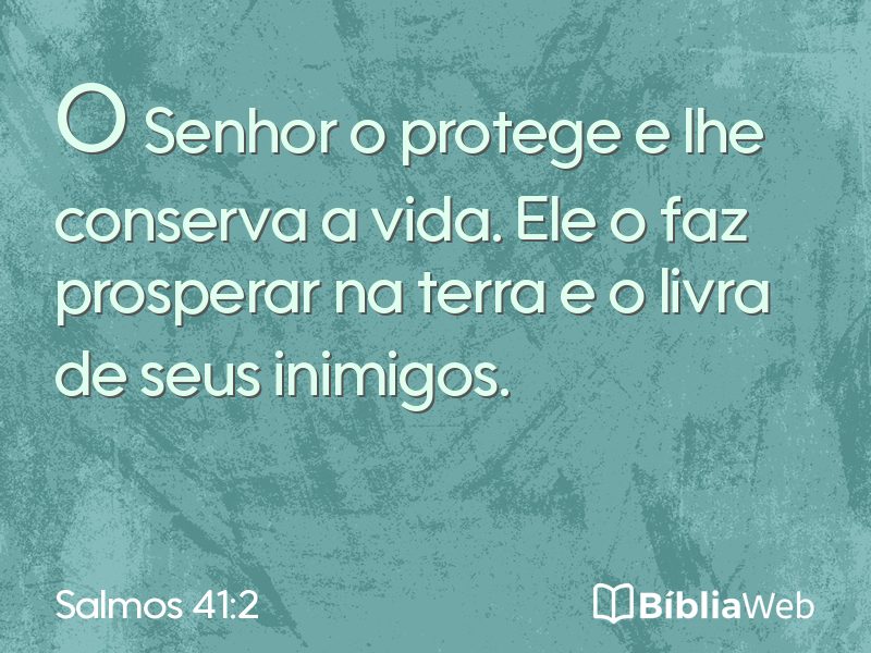 Salmos 41:2 em imagem para compartilhar
