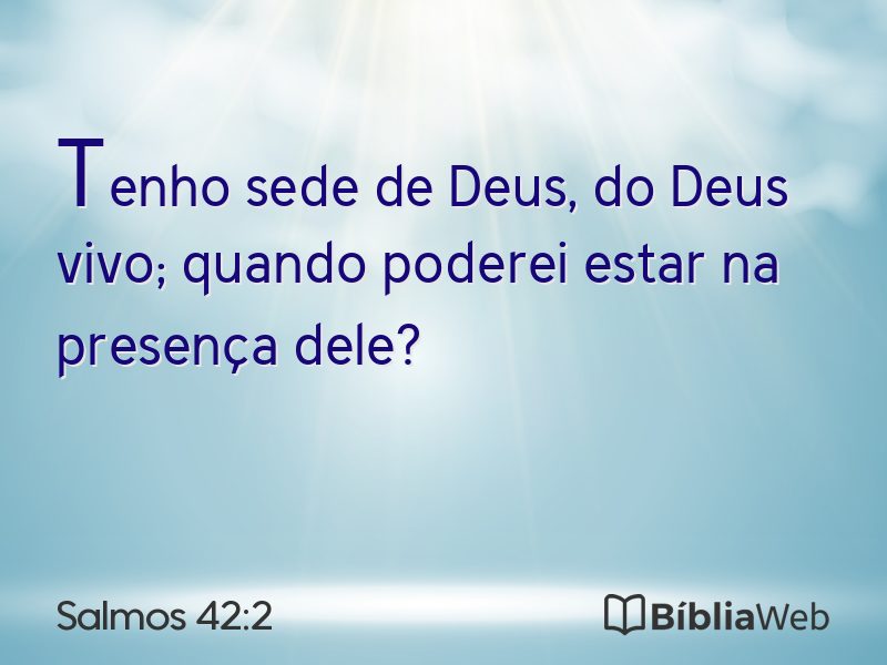 Salmos 42:2 em imagem para compartilhar