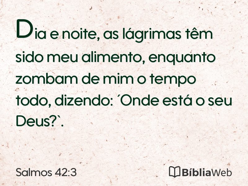 Salmos 42:3 em imagem para compartilhar
