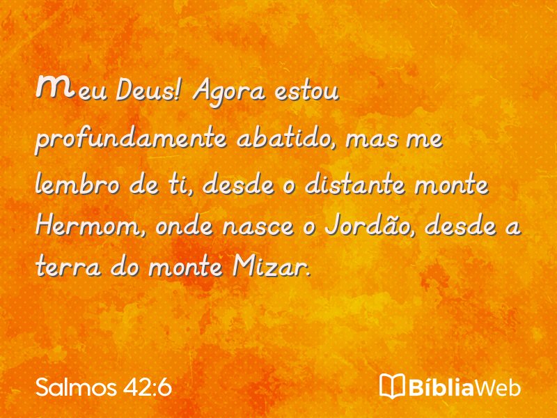 Salmos 42:6 em imagem para compartilhar