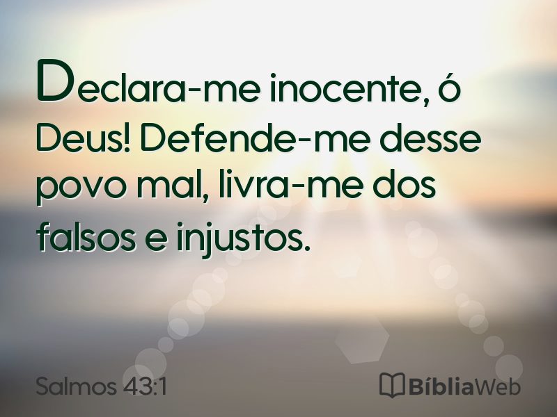 Salmos 43:1 em imagem para compartilhar