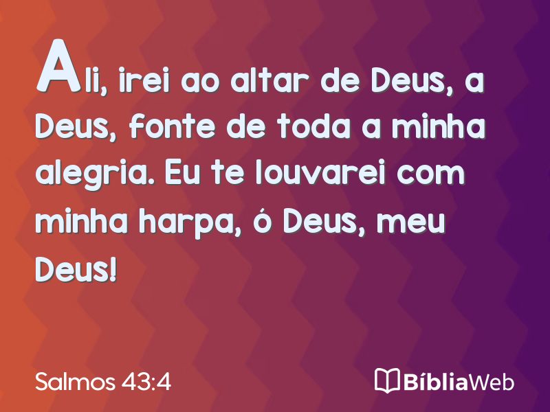 Salmos 43:4 em imagem para compartilhar