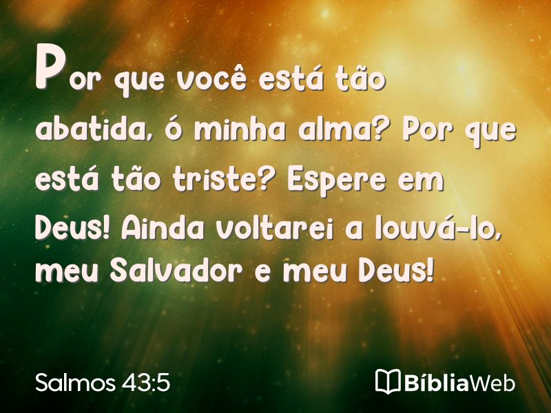 Salmos 43:5 em imagem para compartilhar
