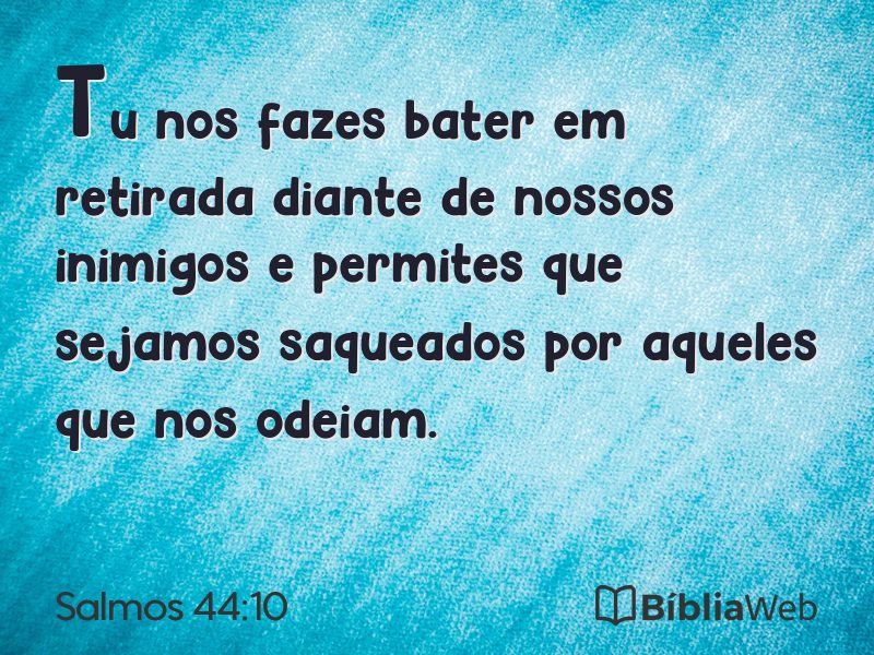 Salmos 44:10 em imagem para compartilhar