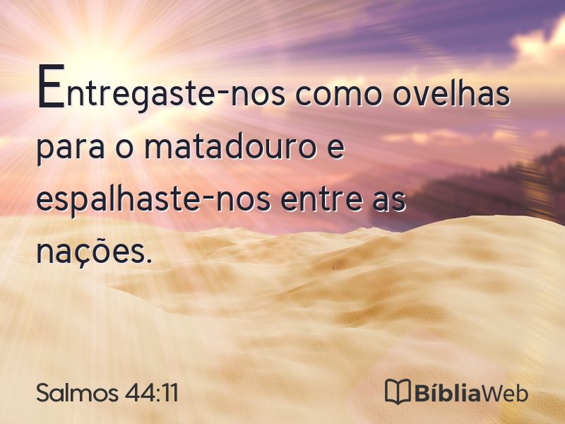 Salmos 44:11 em imagem para compartilhar