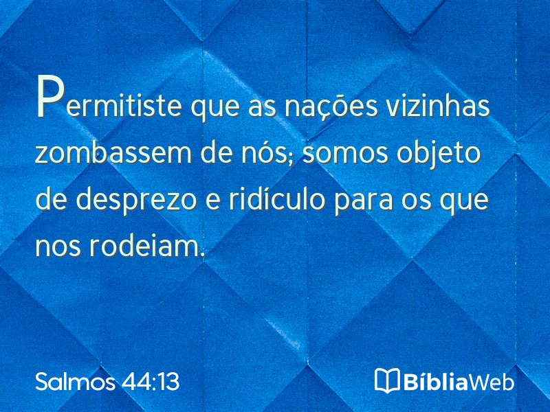 Salmos 44:13 em imagem para compartilhar
