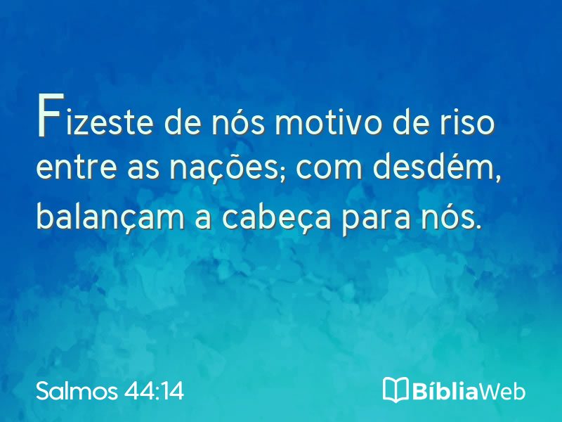 Salmos 44:14 em imagem para compartilhar