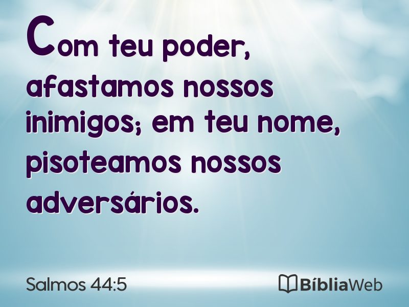 Salmos 44:5 em imagem para compartilhar