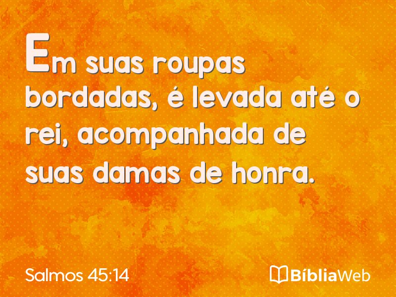 Salmos 45:14 em imagem para compartilhar