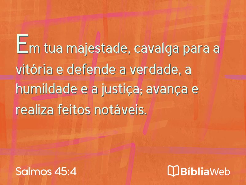 Salmos 45:4 em imagem para compartilhar