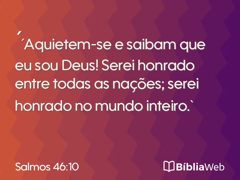 Salmos 46:10 em imagem para compartilhar