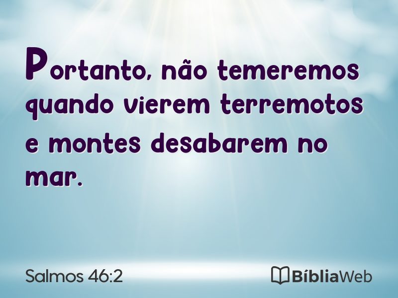 Salmos 46:2 em imagem para compartilhar