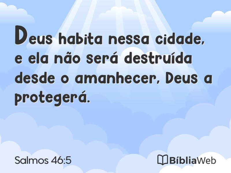 Salmos 46:5 em imagem para compartilhar