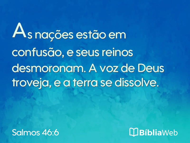 Salmos 46:6 em imagem para compartilhar