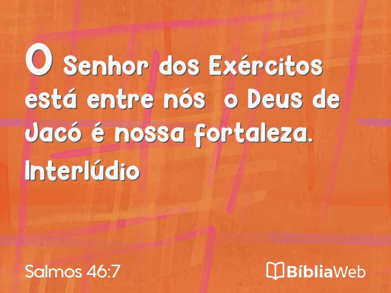 Salmos 46:7 em imagem para compartilhar