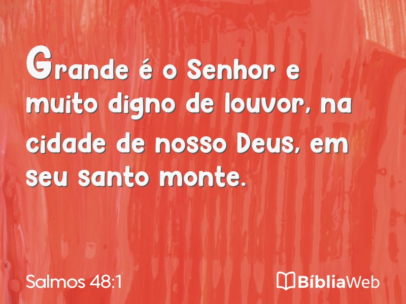Salmos 48:1 em imagem para compartilhar