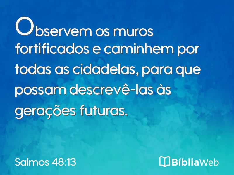 Salmos 48:13 em imagem para compartilhar