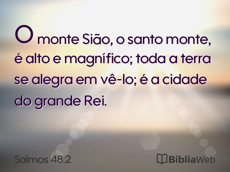 Salmos 48:2 em imagem para compartilhar