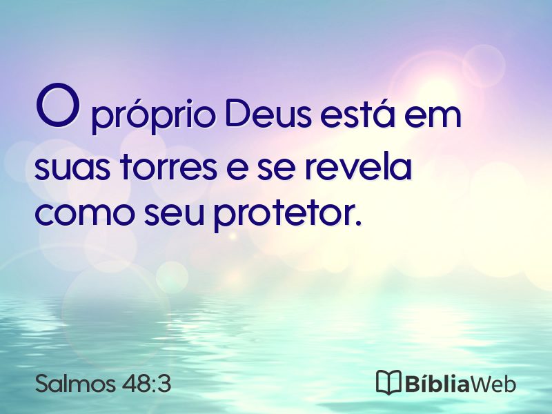 Salmos 48:3 em imagem para compartilhar