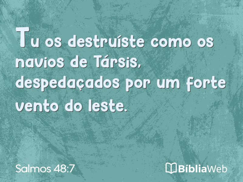 Salmos 48:7 em imagem para compartilhar