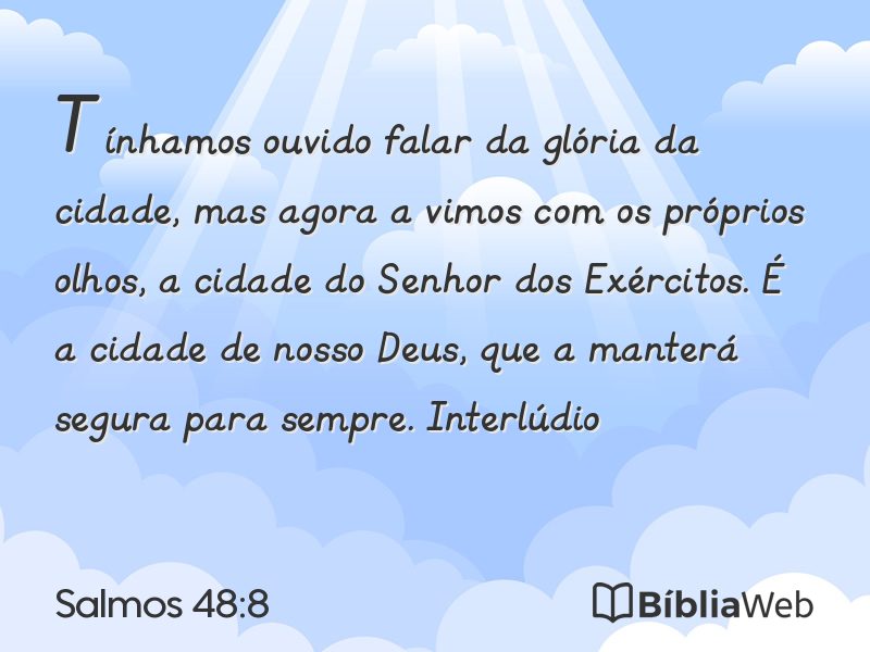 Salmos 48:8 em imagem para compartilhar