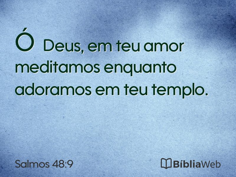 Salmos 48:9 em imagem para compartilhar