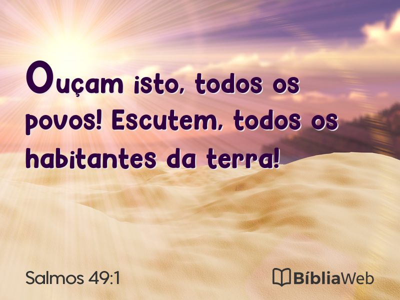 Salmos 49:1 em imagem para compartilhar