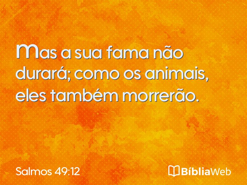 Salmos 49:12 em imagem para compartilhar